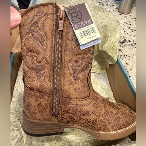 Roper Toddler Boys Scout Square Toe Casual Boots Mid Calf - Brown